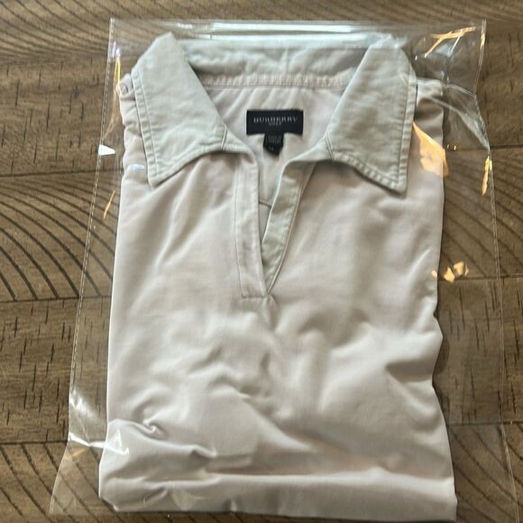 BurberryGolf⛳️Designer🧑🎨 Shirt👚Pale Pink with NovaCheck CollarLuxury Playtime! - Picture 17 of 17